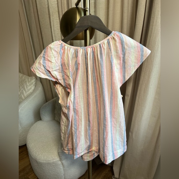 GAP Rainbow Striped blouse | Large - Picture 6 of 6